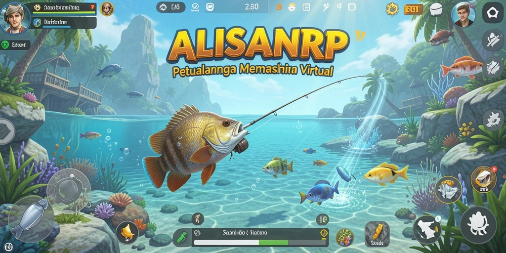 Gameplay seru memancing dengan berbagai lokasi dan ikan yang menantang.