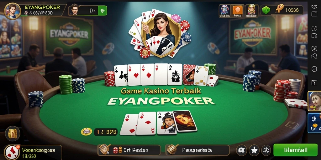 Gameplay seru dari EYANGPOKER dengan taruhan dan strategi poker.