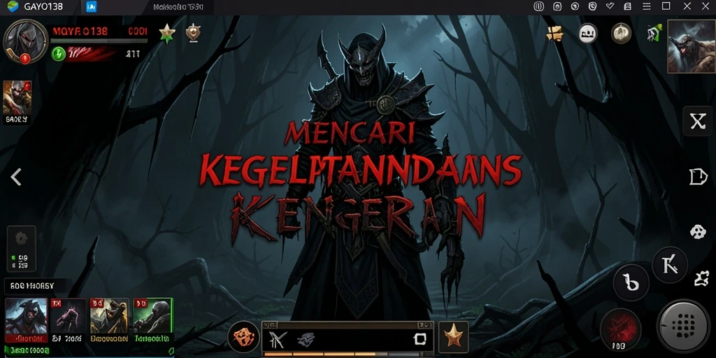 Screenshot menunjukkan momen menegangkan saat menjelajahi tempat angker di GAYO138.