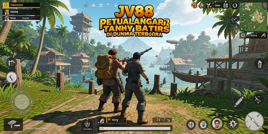 Screenshot menunjukkan kebebasan menjelajah dunia terbuka JV88.