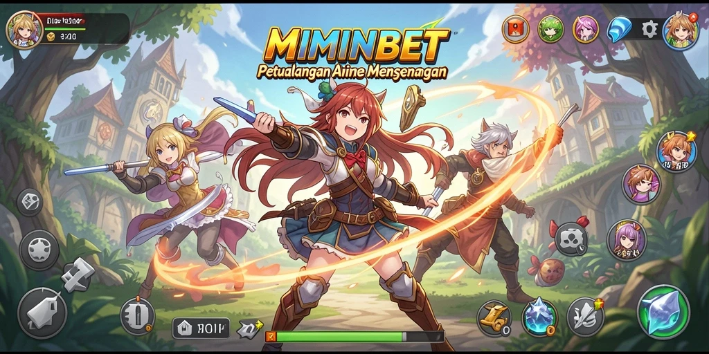 Gameplay seru dan interaktif di MIMINBET dengan karakter anime.