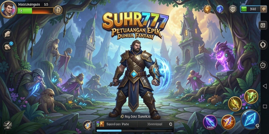 Tampilan gameplay epik dalam SUHU777 yang penuh strategi RPG.