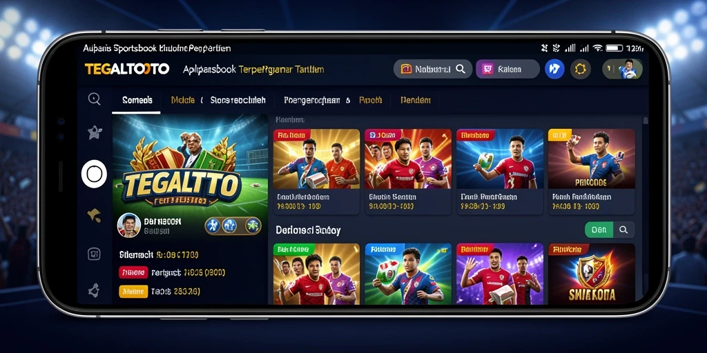 Screenshot TEGALTOTO menampilkan tampilan utama aplikasi sportsbook.