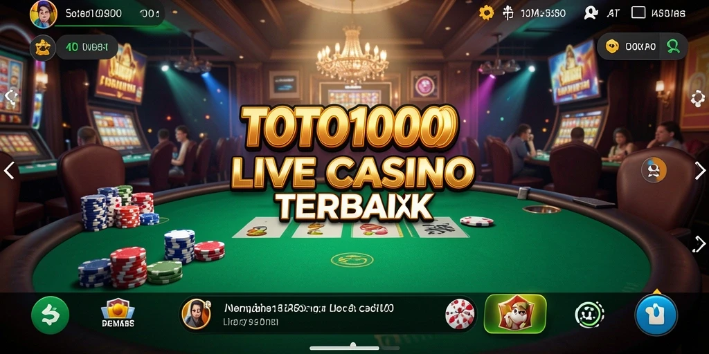 Tampilan gameplay Live Casino yang interaktif dan menarik di TOTO1000.