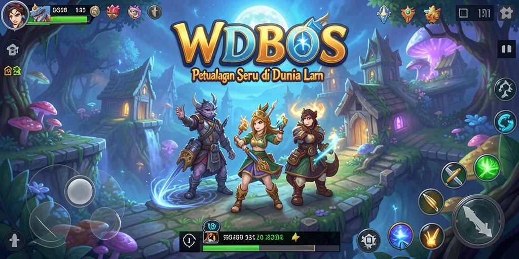 Tampilan menarik gameplay petualangan WDBOS dengan misi menantang.